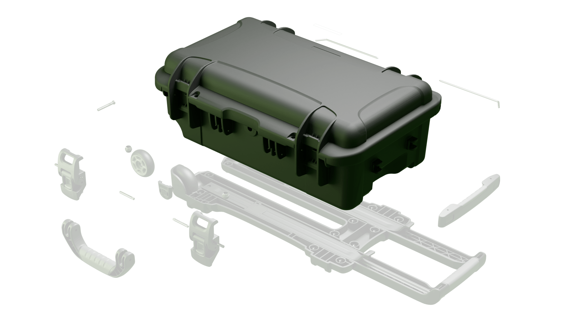 NANUK 935-R in exploded view met het % hergebruikte onderdelen