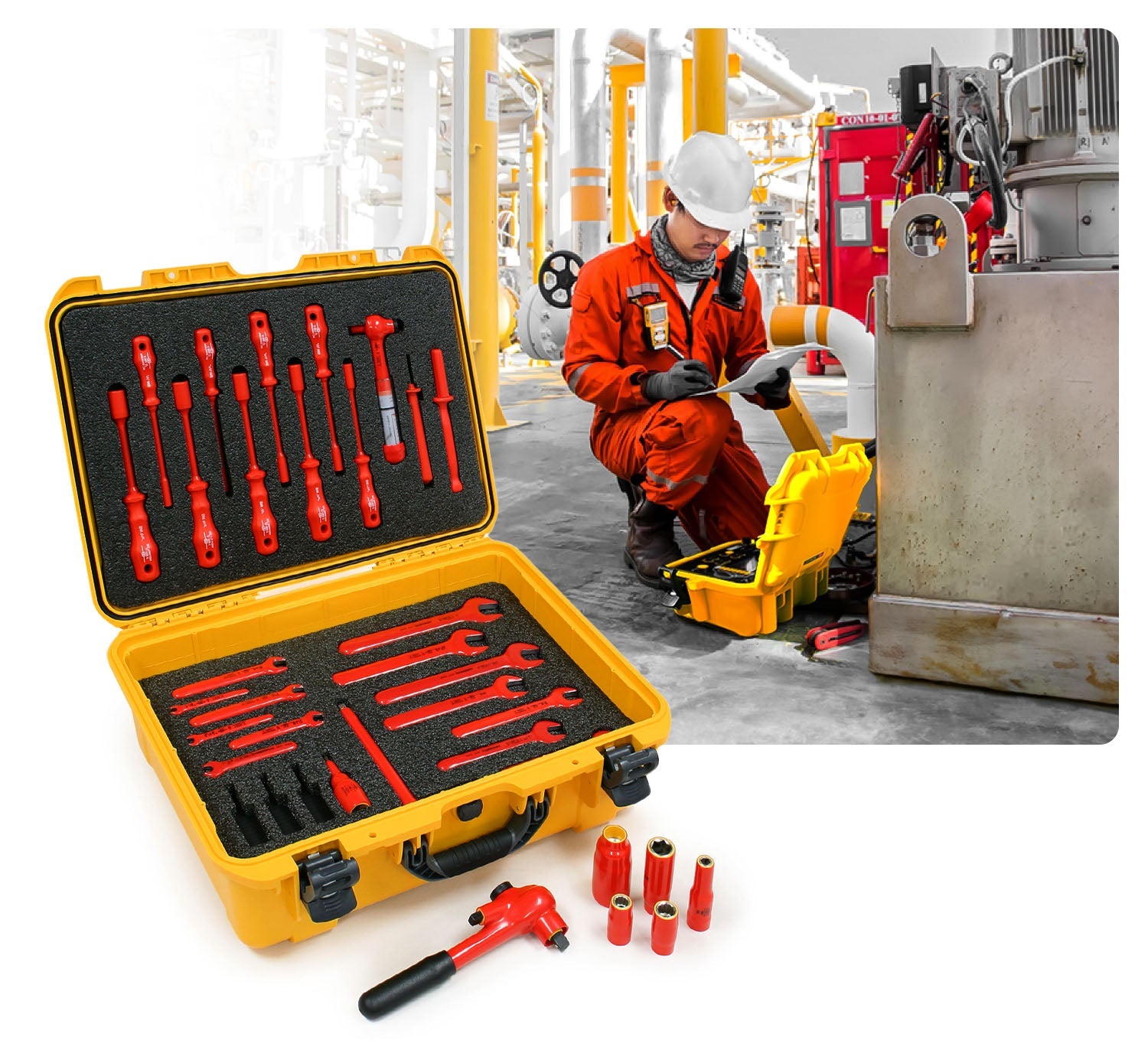 Avec le hard valises de NANUK, les outils et l'équipement peuvent être organisés efficacement, grâce à des caractéristiques telles que des inserts en mousse personnalisables, des séparateurs, des organisateurs de couvercles et des couleurs multiples qui permettent une meilleure visibilité et une identification facile du contenu.