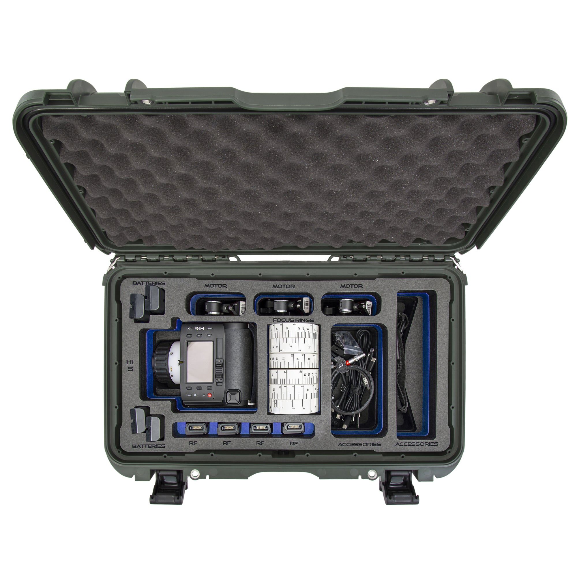NANUK 935 for ARRI® Hi-5 olive top view NANUK 935 for ARRI® Hi-5 olive top view