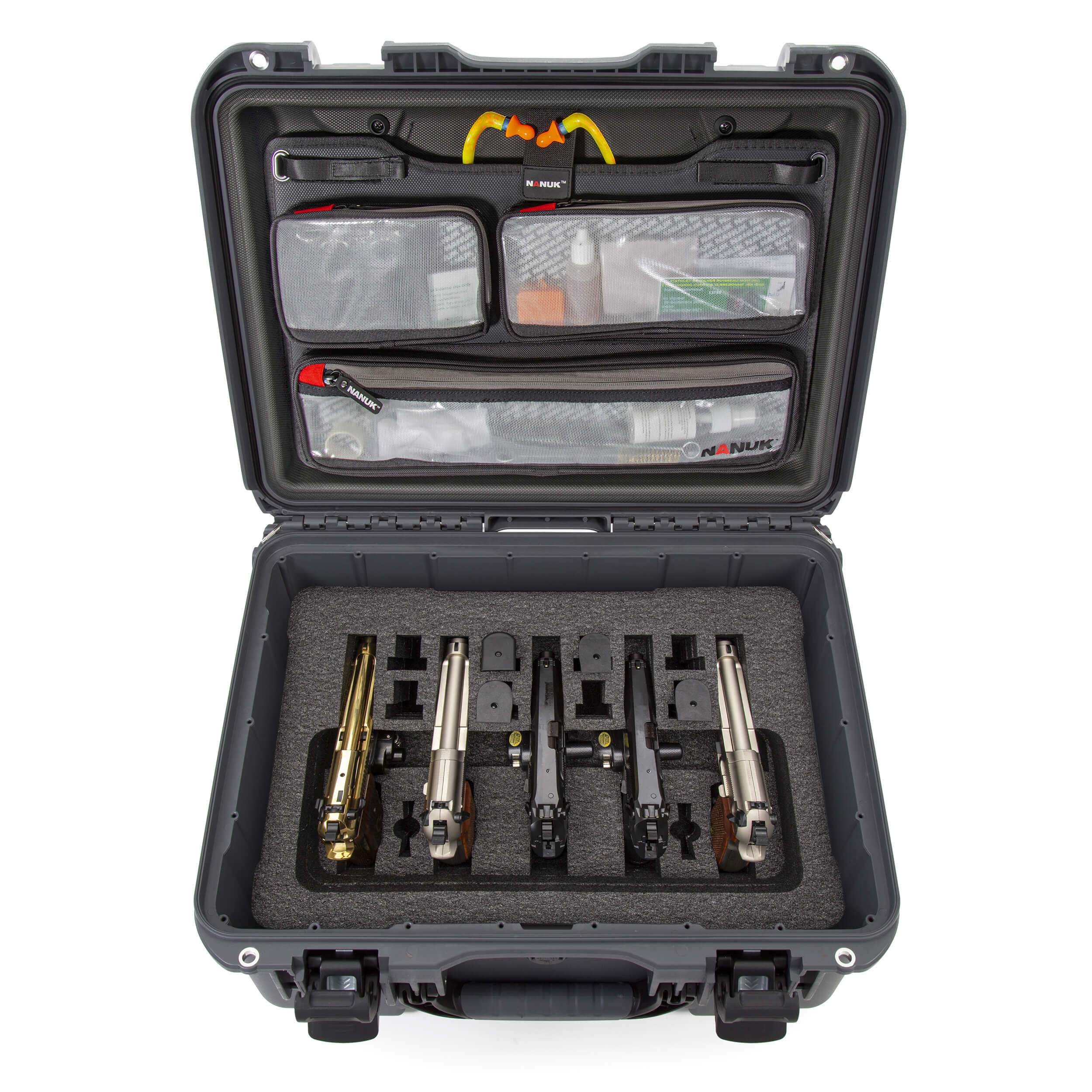 NANUK 933 5 UP Gun Case With Lid Organizer NANUK 933 5 UP Gun Case With Lid Organizer