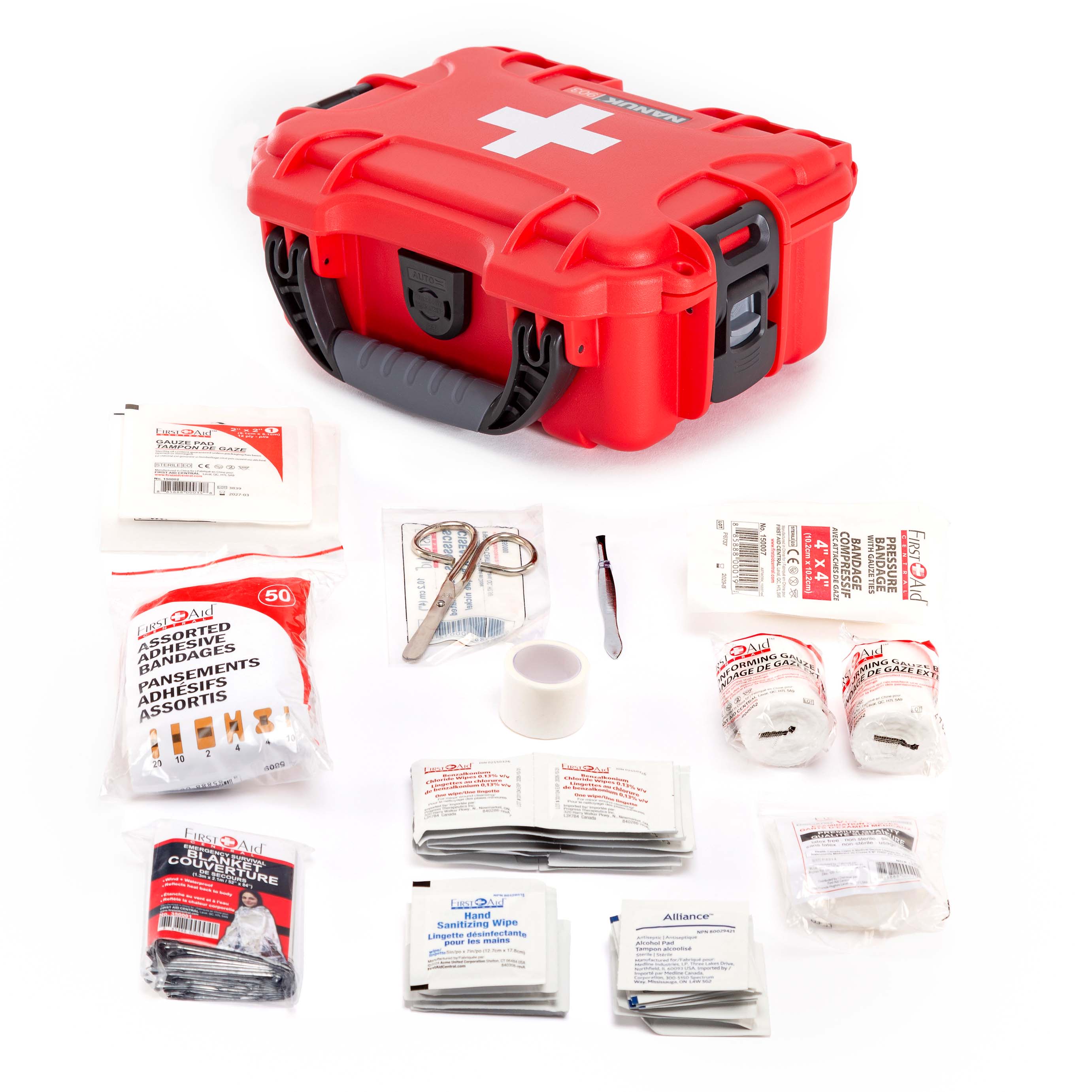 NANUK 903 First Aid Kit with Internal medical bandages and products
