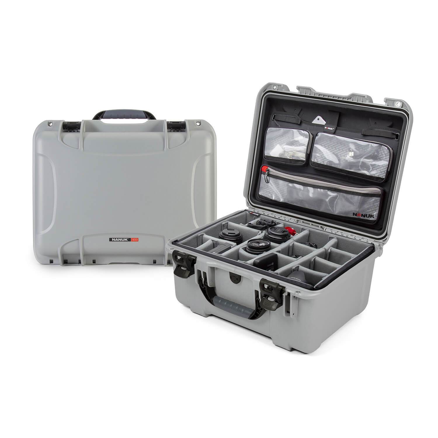 NANUK 933 Pro Photo Kit-Camera Case-SIlver-NANUK