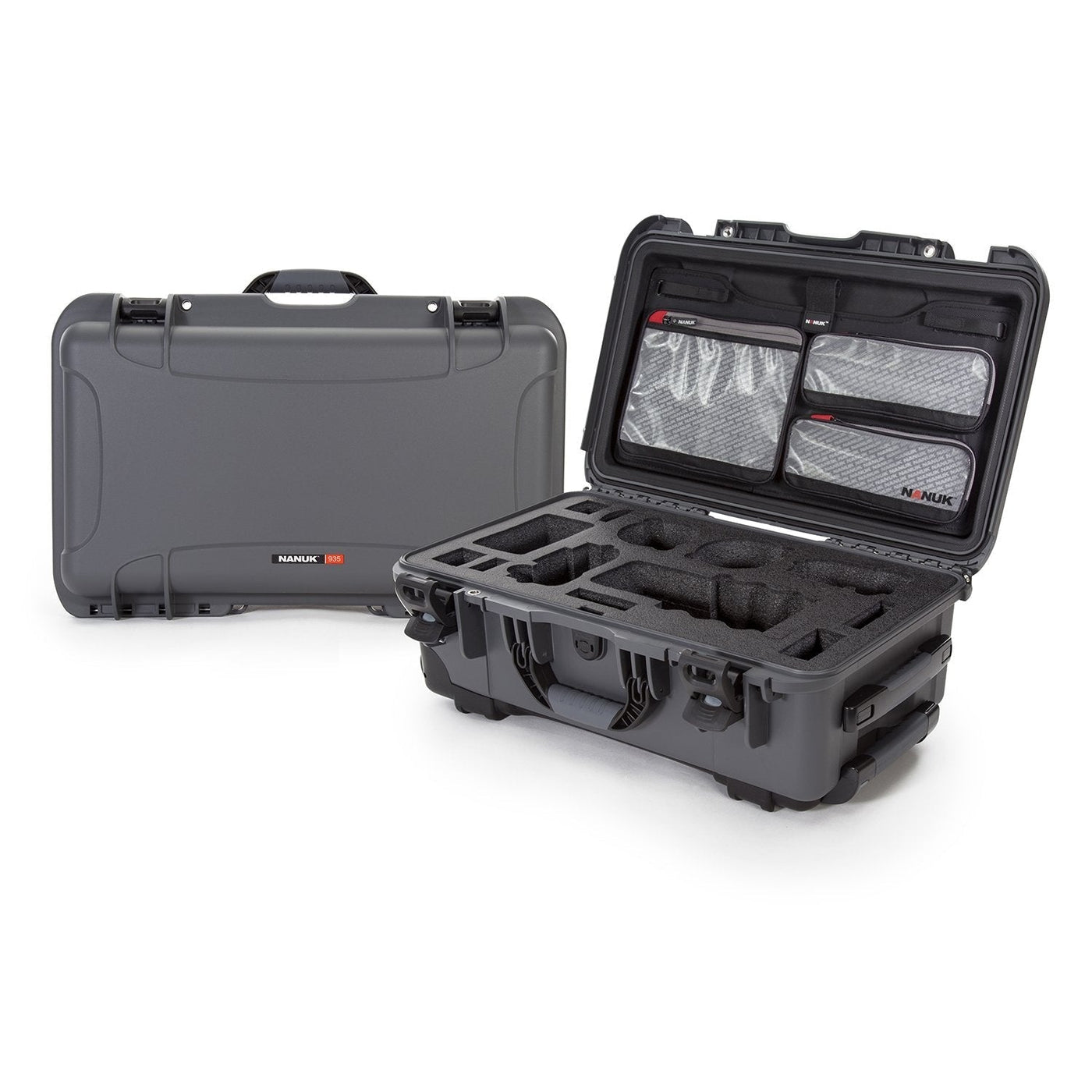NANUK 935 For Sony A7R-Camera Case-Graphite-Lid Organizer-NANUK