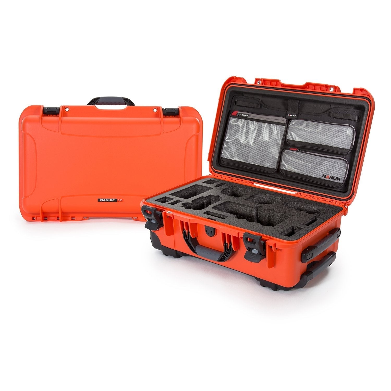 NANUK 935 For Sony A7R-Camera Case-Orange-Lid Organizer-NANUK