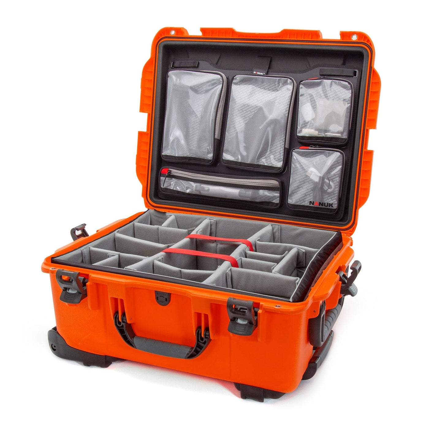 NANUK 955-Nanuk Valise-Orange-Diviseur rembourré + Organisateur de couvercle-NANUK