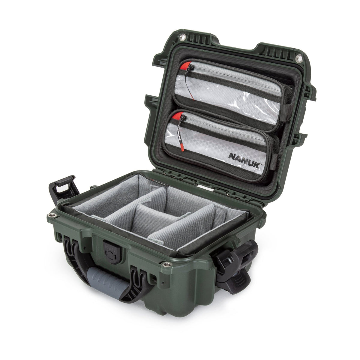 Nanuk 903 Case Gewürfelter Schaumstoff Rot
